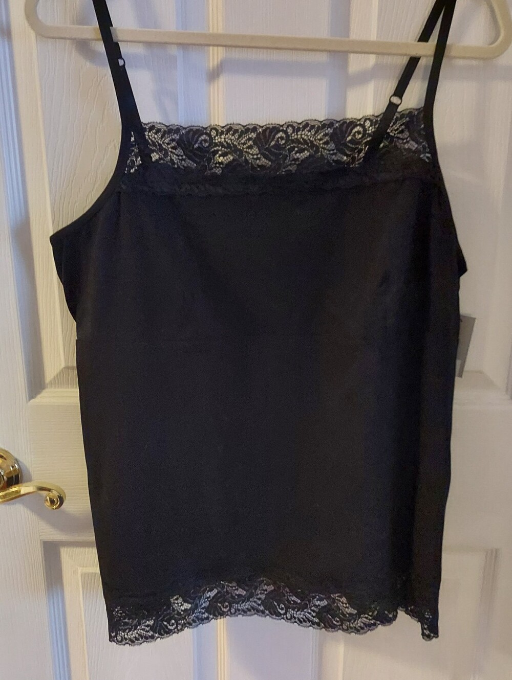 NWT Black Camisole with Lace Trim